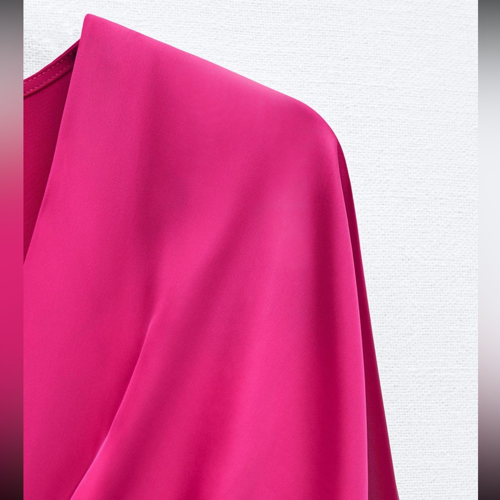 Zara limited edition satin effect midi dress - Picture 7 of 9